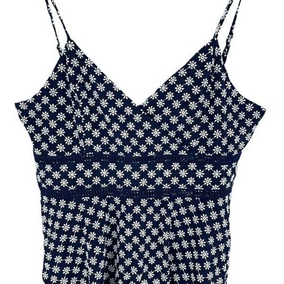 Francesca's Collection Trixxi Embroidered Floral Spaghetti Strap Mini Dress Blue - Picture 3 of 12